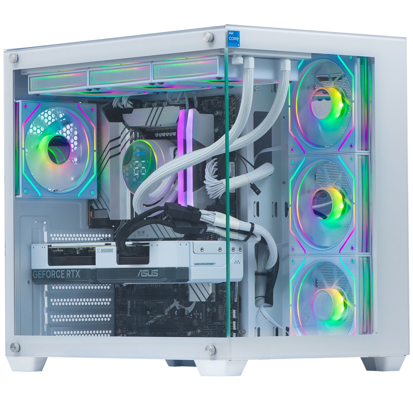 Nemesis 4 ARGB White - AMD Ryzen 7 9800X3D 32GB DDR5 ASUS Dual GeForce RTX 5070 12GB GDDR7 Ai Ready CS-SE110