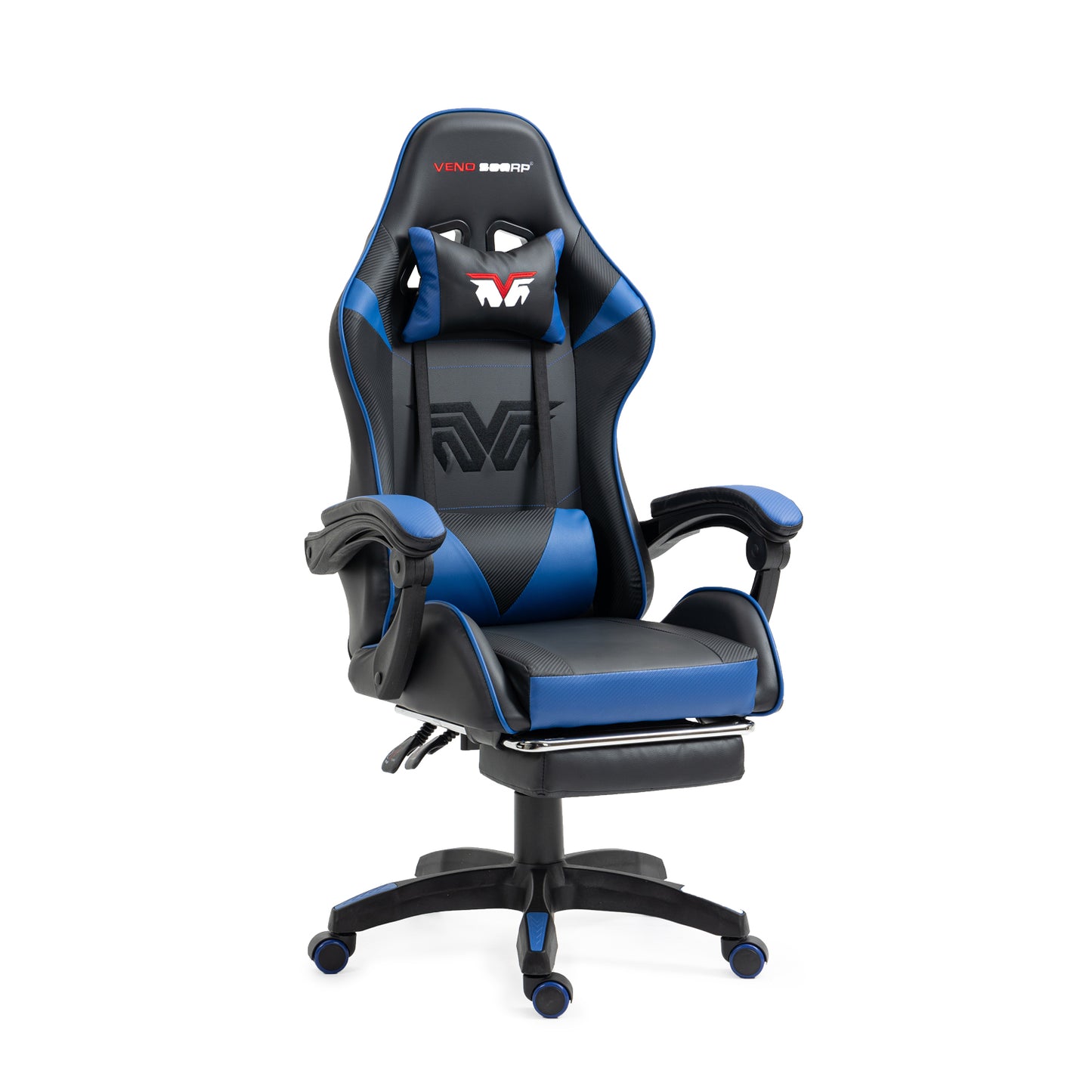 X1 Gaming Chair, Reclining PU Leather Computer Chair with 360 Degree Swivel Seat, Footrest, Removable Headrest and Lumber Support