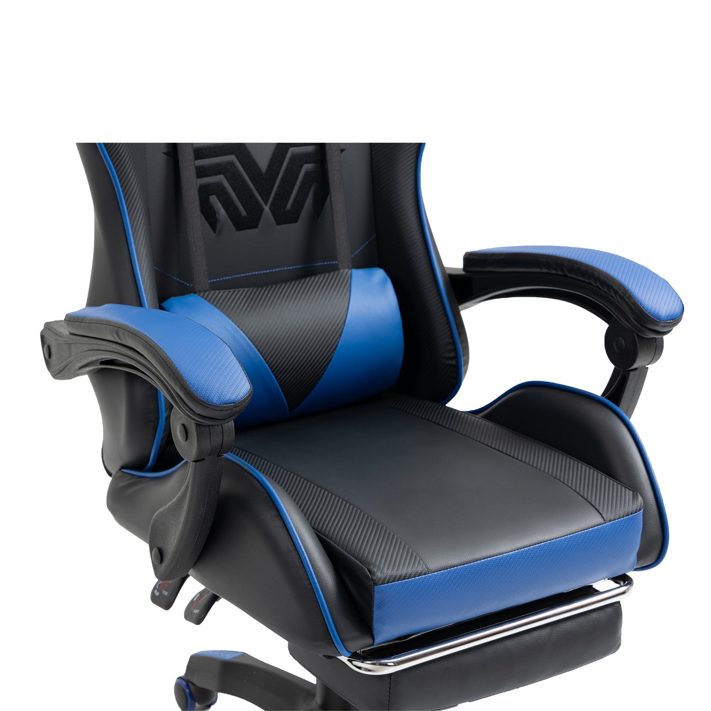X1 Gaming Chair, Reclining PU Leather Computer Chair with 360 Degree Swivel Seat, Footrest, Removable Headrest and Lumber Support