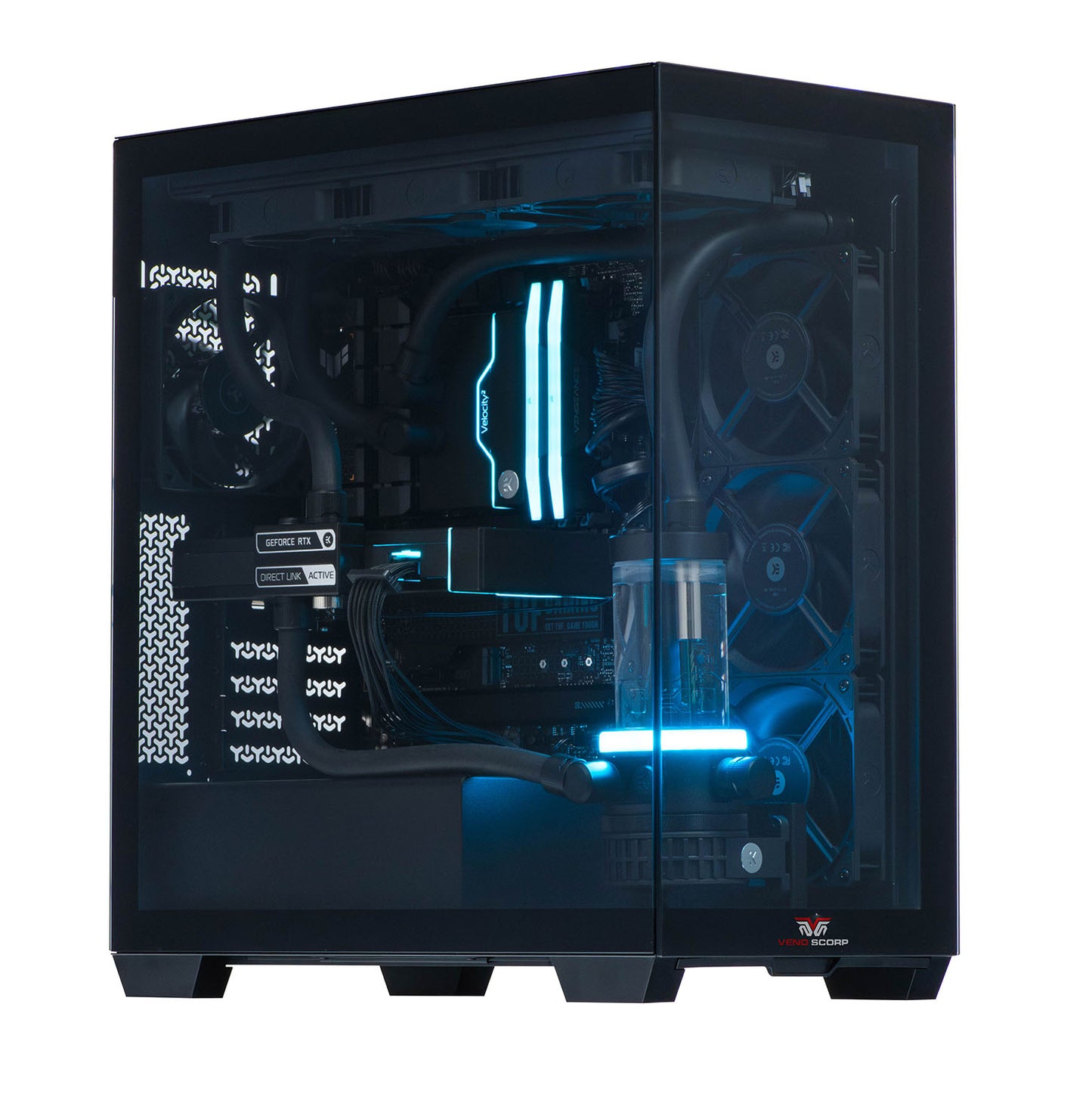 Vador Water Cooled Gaming PC RTX 4090 24GB AMD Ryzen 7 7800X3D 32GB DDR5 RAM Corsair 3500X Black CS-SE103
