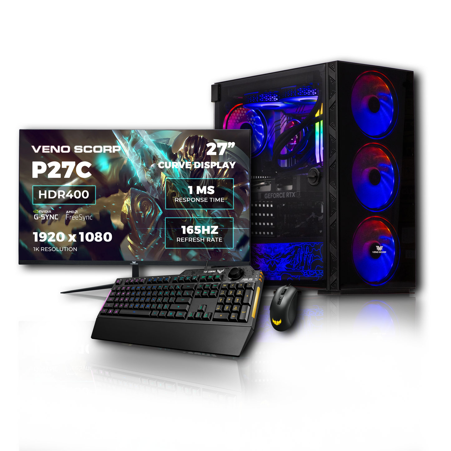 Neonzilla ASUS Gaming PC Bundle - AMD Ryzen 5 9600X AM5 16GB DDR5 Nvidia RTX 5060 8GB Ai Ready NZ-SE409