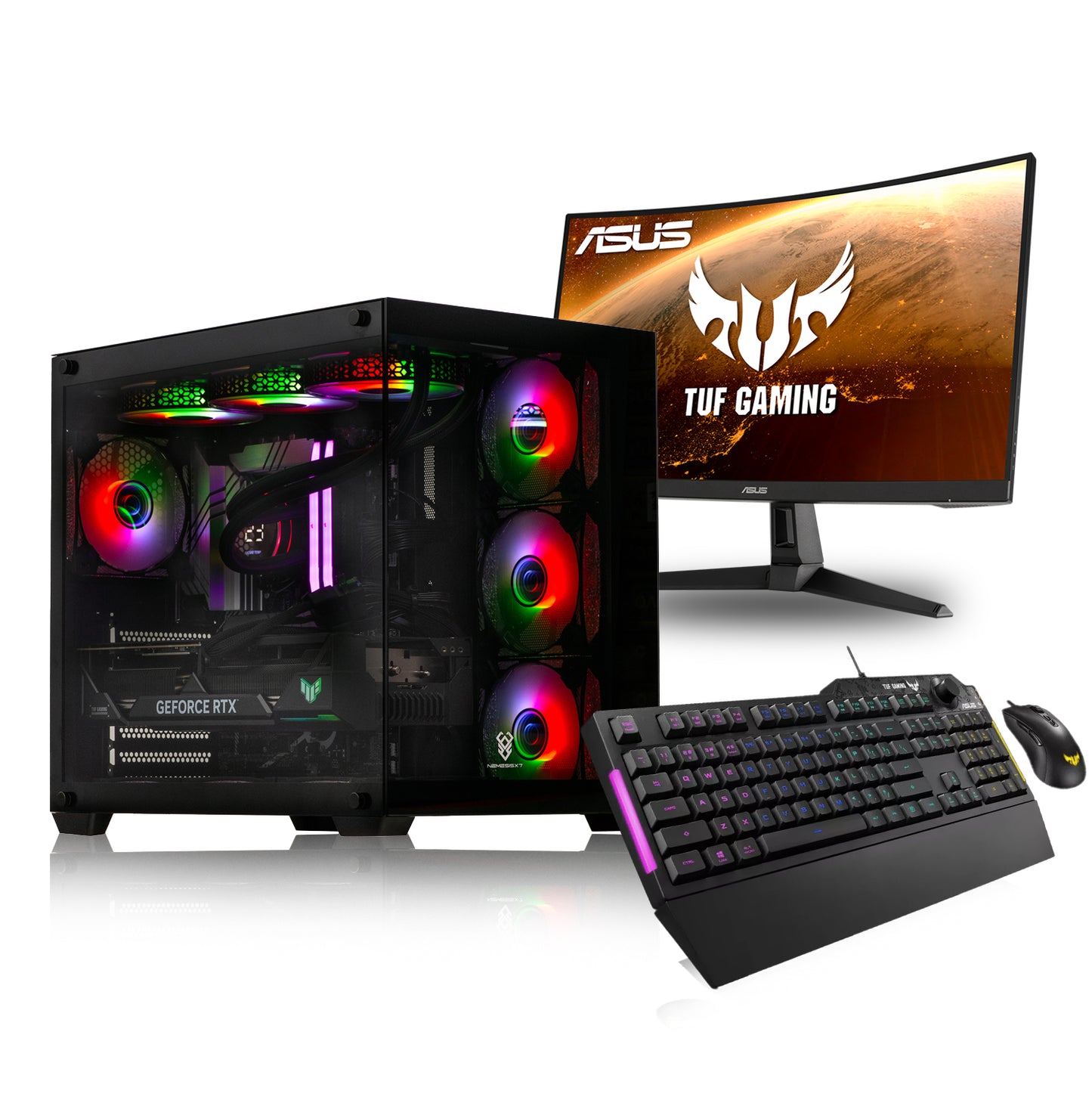 Nemesis 4 ASUS Gaming PC Bundle - Intel Core i7 12th Gen RGB 16GB RAM RTX 5070 12GB GDDR7 Ai Ready N7-SE203