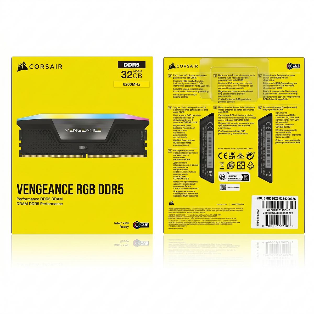 Corsair Vengeance RGB DDR5 32GB (2×16GB) 6200MHz kit