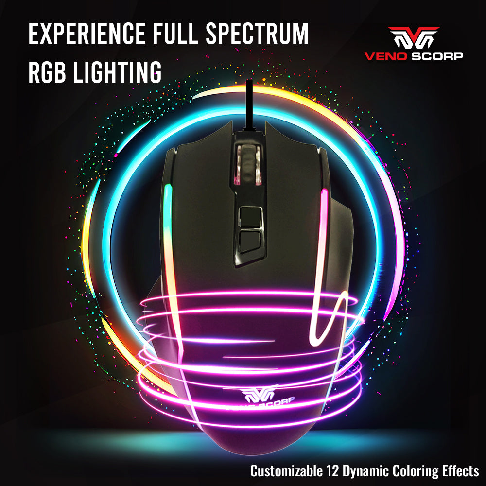 VenoScorp - ViperX RGB Gaming Mouse | Precision & Performance