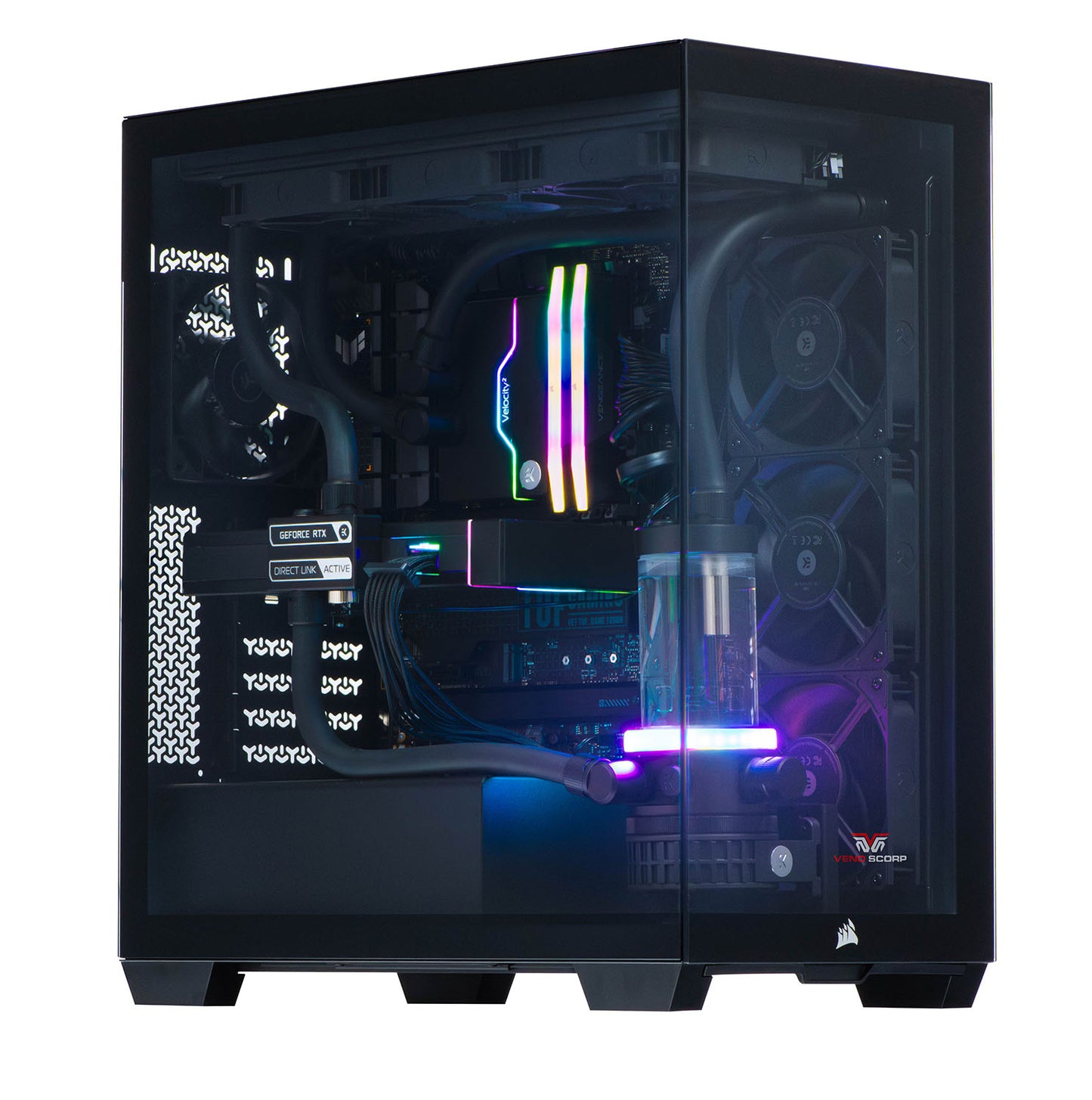 Vador Water Cooled Gaming PC RTX 4090 24GB AMD Ryzen 7 7800X3D 32GB DDR5 RAM Corsair 3500X Black CS-SE103