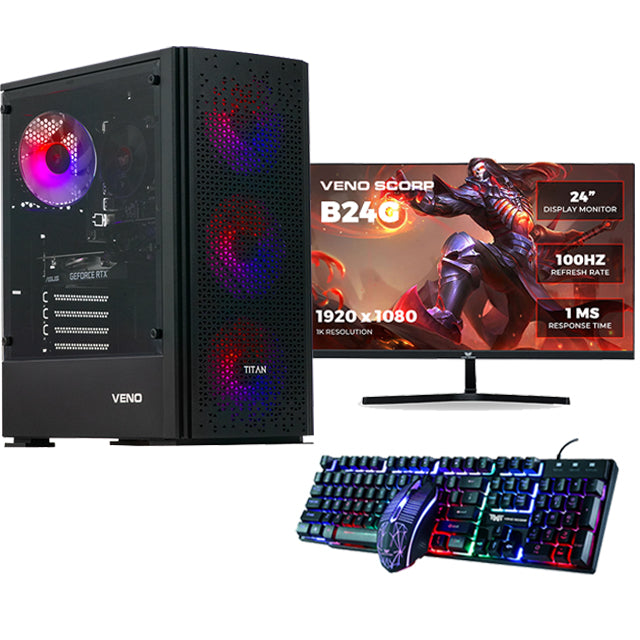 Titan Gaming PC Bundle - Intel Core i7 10th Gen 16GB NVIDIA GEFORCE RTX 3050 6GB t4-ms109
