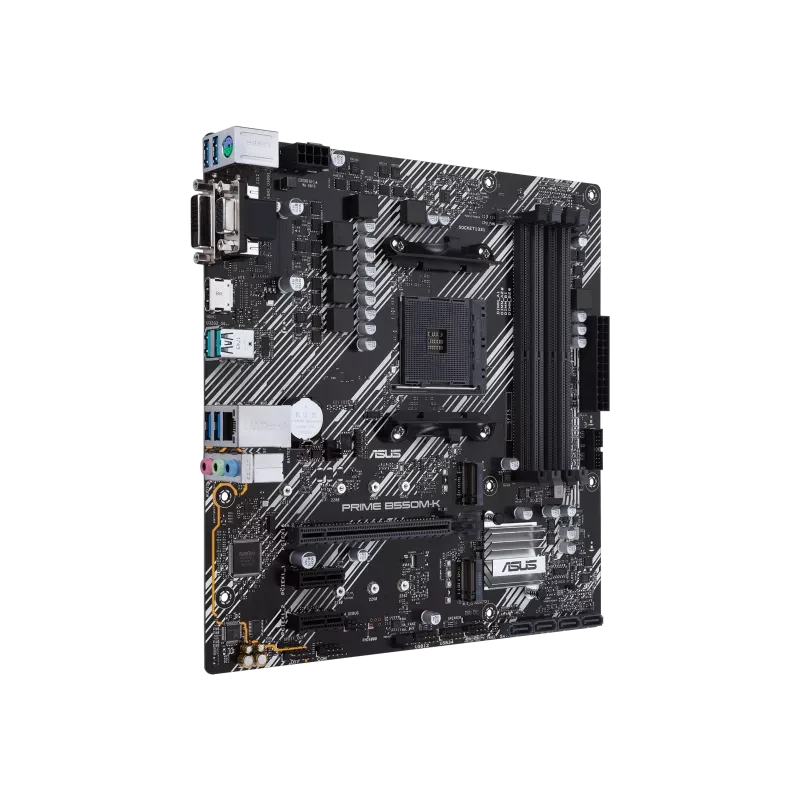 ASUS PRIME B550M-K AMD B550 mATX Motherboard โ PCIe 4.0, Dual M.2 & Ryzen 5000 Ready