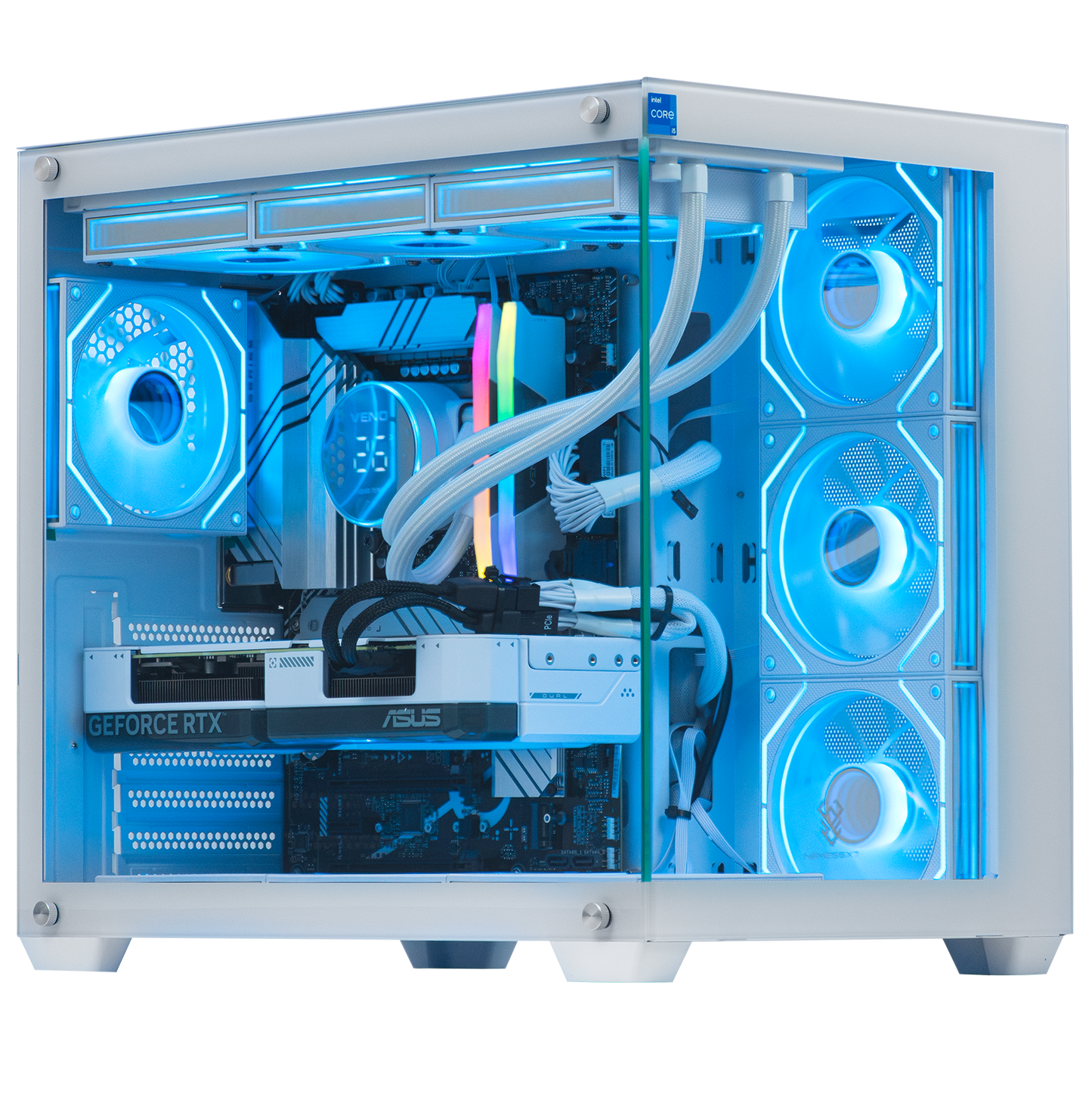 Nemesis 4 ARGB White - AMD Ryzen 7 9800X3D 32GB DDR5 ASUS Dual GeForce RTX 5070 12GB GDDR7 Ai Ready CS-SE110