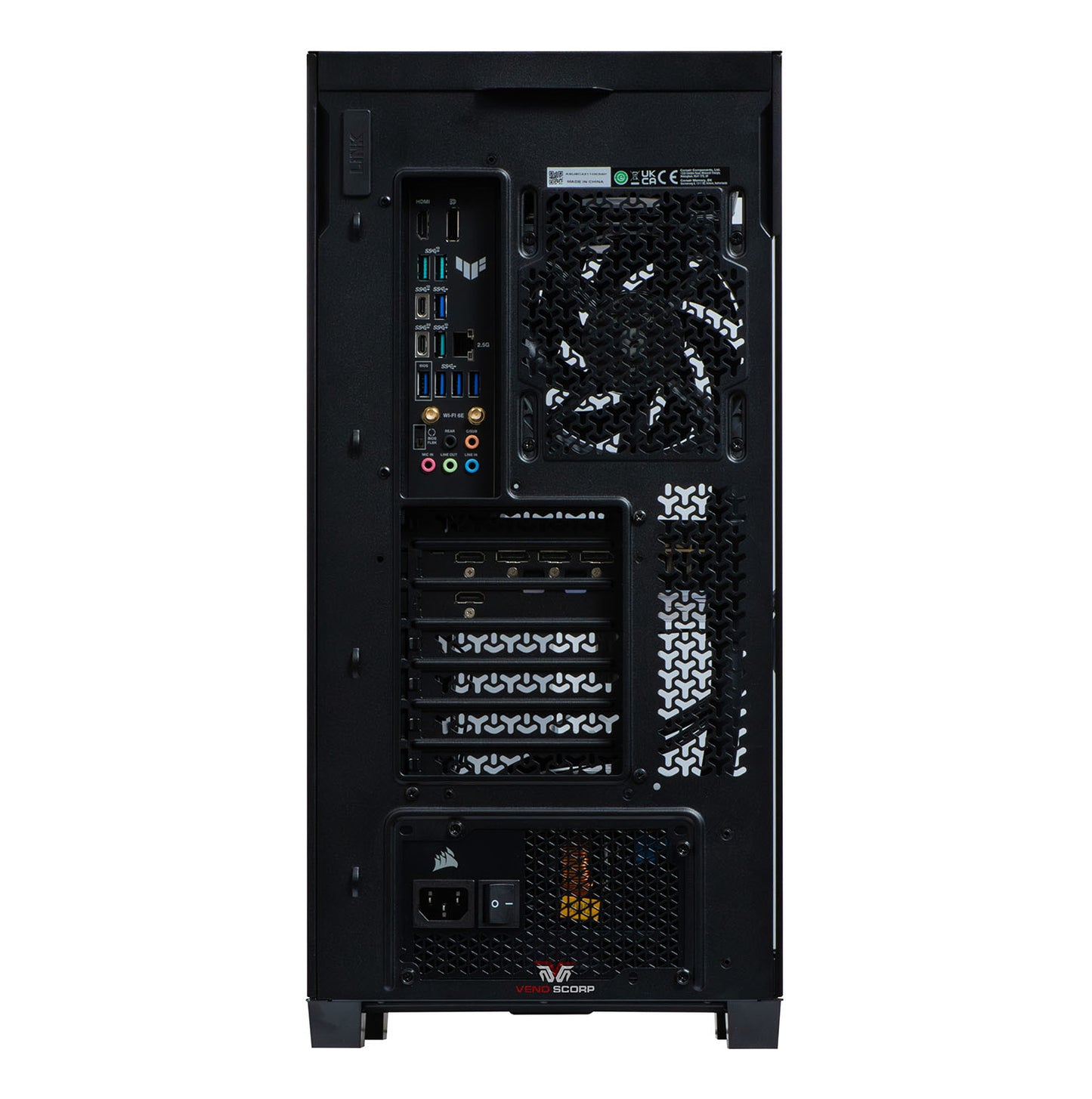 Vador Water Cooled Gaming PC RTX 4090 24GB AMD Ryzen 7 7800X3D 32GB DDR5 RAM Corsair 3500X Black CS-SE103