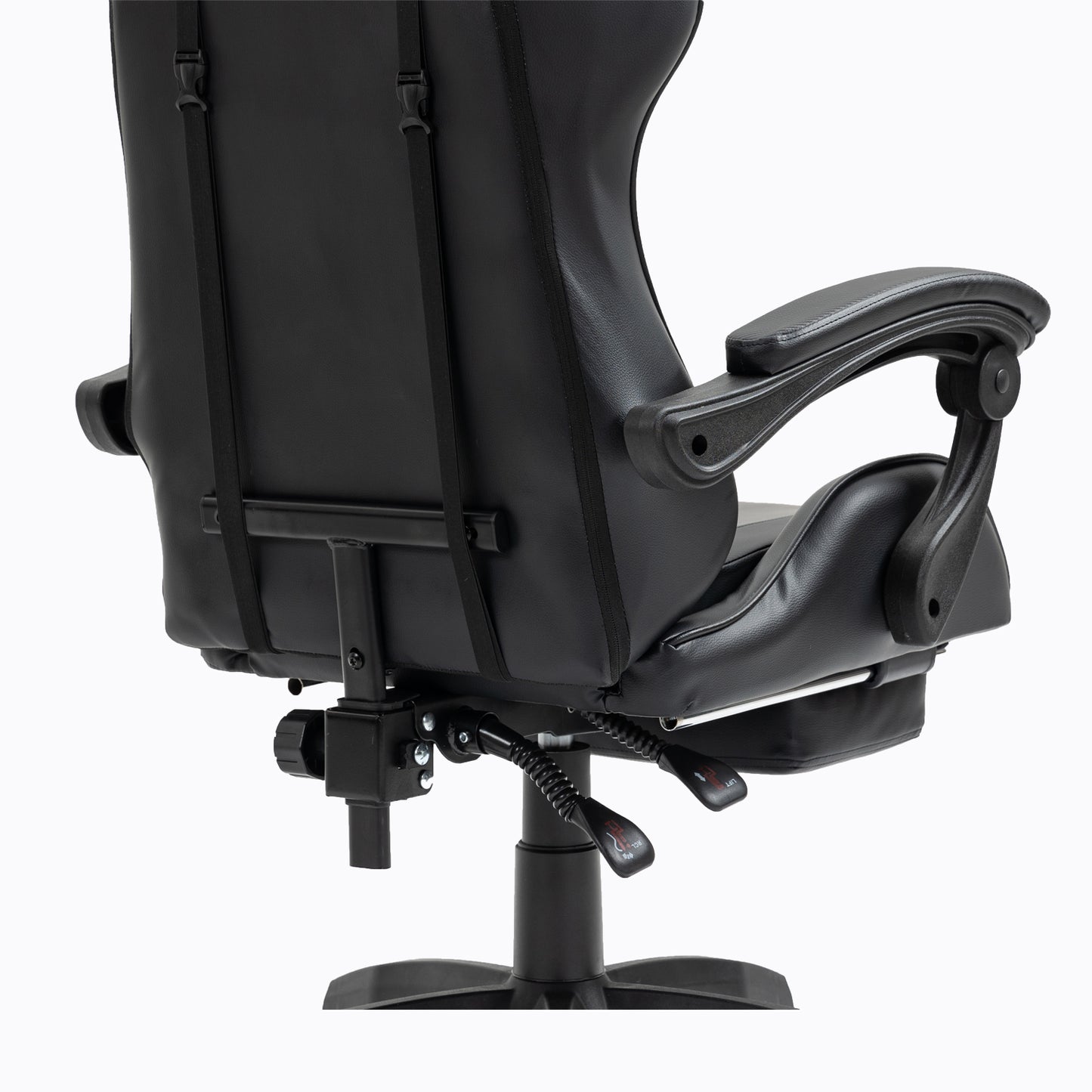 X1 Gaming Chair, Reclining PU Leather Computer Chair with 360 Degree Swivel Seat, Footrest, Removable Headrest and Lumber Support