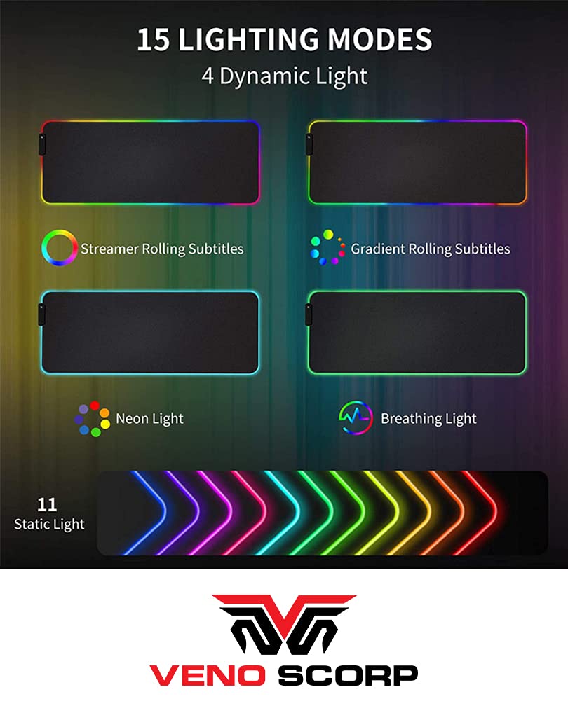 Wireless Charging RGB Gaming Mouse Pad Extra Large
