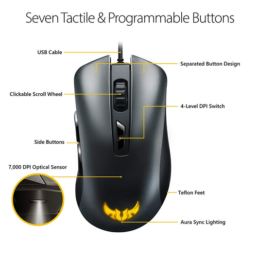 Gamer TUF Bundle - TUF Gaming M3 Mouse & K1 Keyboard