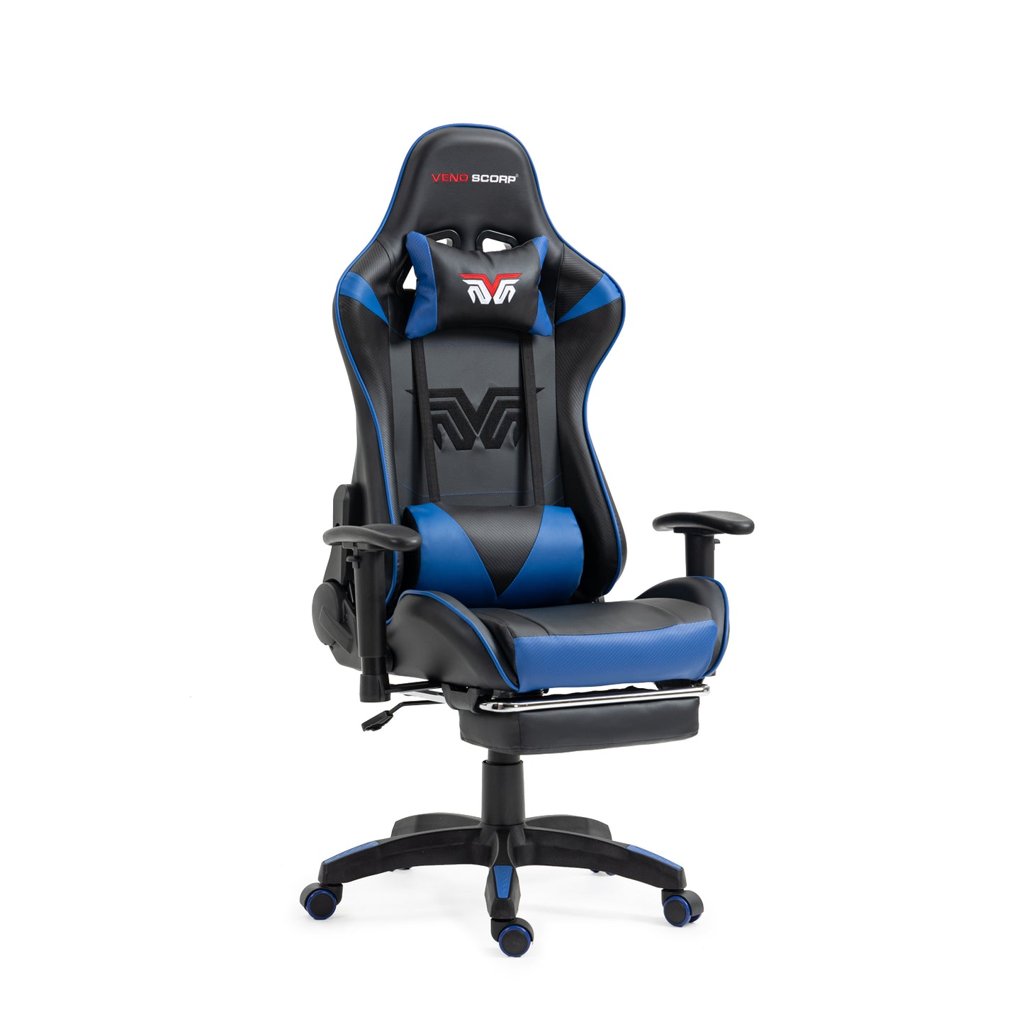 X1 Pro Gaming Chair, Reclining PU Leather Computer Chair with 360 Degree Swivel Seat, Footrest, Removable Headrest and Lumber Support