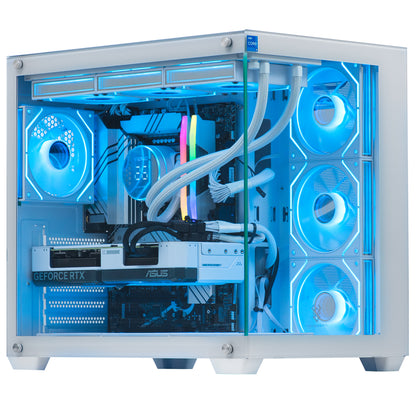 Nemesis White - AMD Ryzen 5 7500F DDR5 16GB RAM Dual GeForce RTX 5060 8GB GDDR7 AI Ready T6-MS409