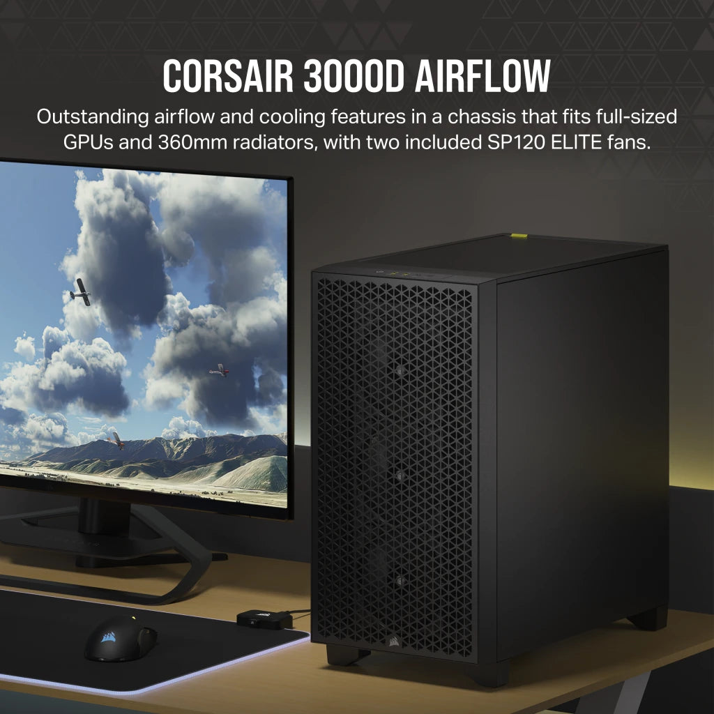 Corsair 3000D PC Bundle - AMD Ryzen 5 5500 16GB NVIDIA GEFORCE RTX 3050 6GB NV-MS201