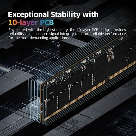 KLEVV Urbane V RGB DDR5 32GB (2x16GB) 6400MHz CL30 Gaming Desktop Ram Memory Jet Black