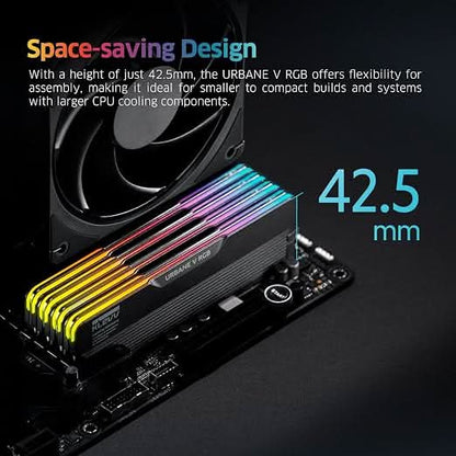 KLEVV Urbane V RGB DDR5 32GB (2x16GB) 6400MHz CL30 Gaming Desktop Ram Memory Jet Black