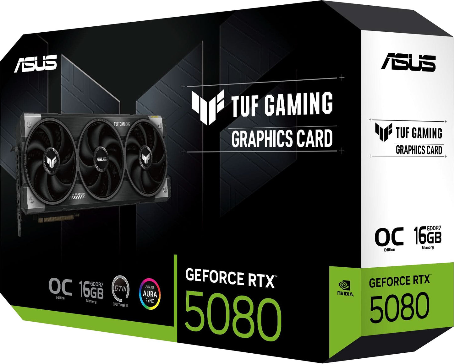 ASUS TUF Gaming NVIDIA GeForce RTX 5080 16GB GDDR7 OC Edition Graphics Card - 90YV0M30-M0NA00