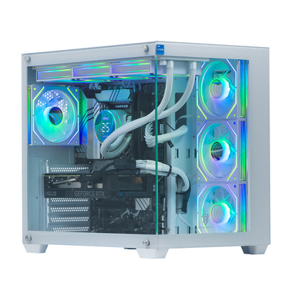 Nemesis White - AMD Ryzen 5 7500F DDR5 16GB RAM Dual GeForce RTX 5060 8GB GDDR7 AI Ready T6-MS409