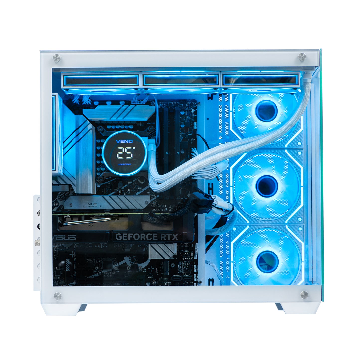 Nemesis White - AMD Ryzen 5 7500F DDR5 16GB RAM Dual GeForce RTX 5060 8GB GDDR7 AI Ready T6-MS409