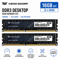 Veno Scorp 8GB/16GB DDR3 1600MHz Desktop RAM Memory Module – PC3-12800 DIMM
