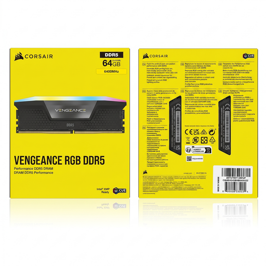 Corsair Vengeance RGB DDR5 64GB - 32GBX2 (6400MHZ) KIT