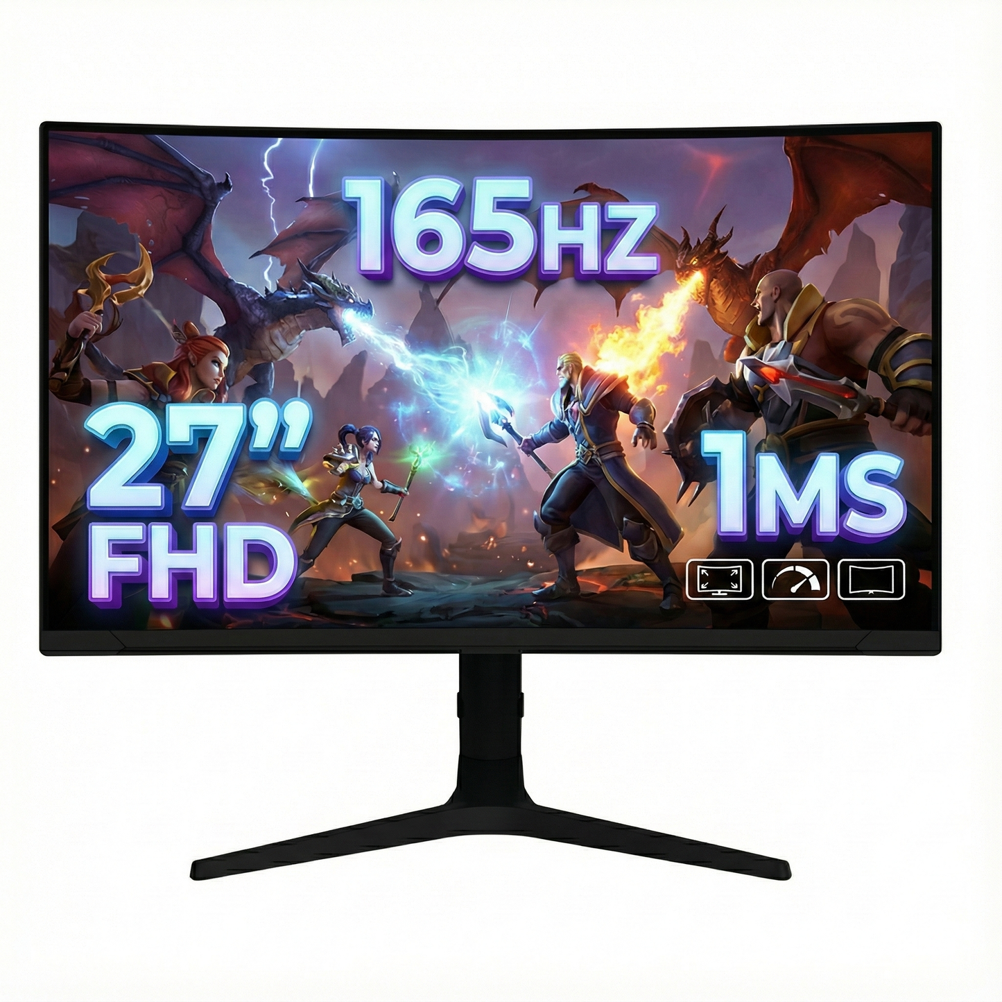 27" Gaming Monitor – 165Hz, 1ms, Frameless Design, FreeSync / G-Sync Compatible