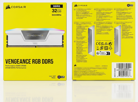 Corsair Vengeance DDR5 32GB (16GBX2) (6000MHZ) WHITE FINISH