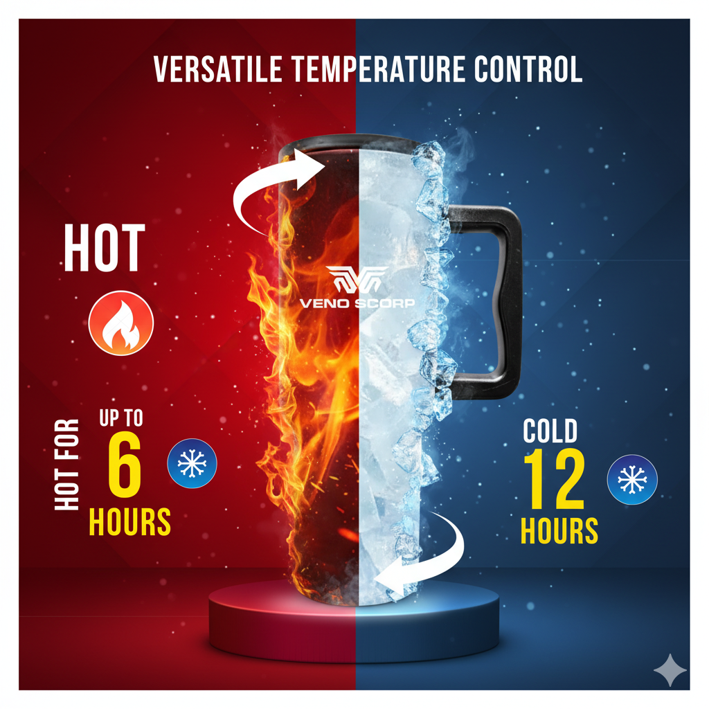 VenoScorp PowerPlay Tumbler Flip Straw Tumbler | 1.2L