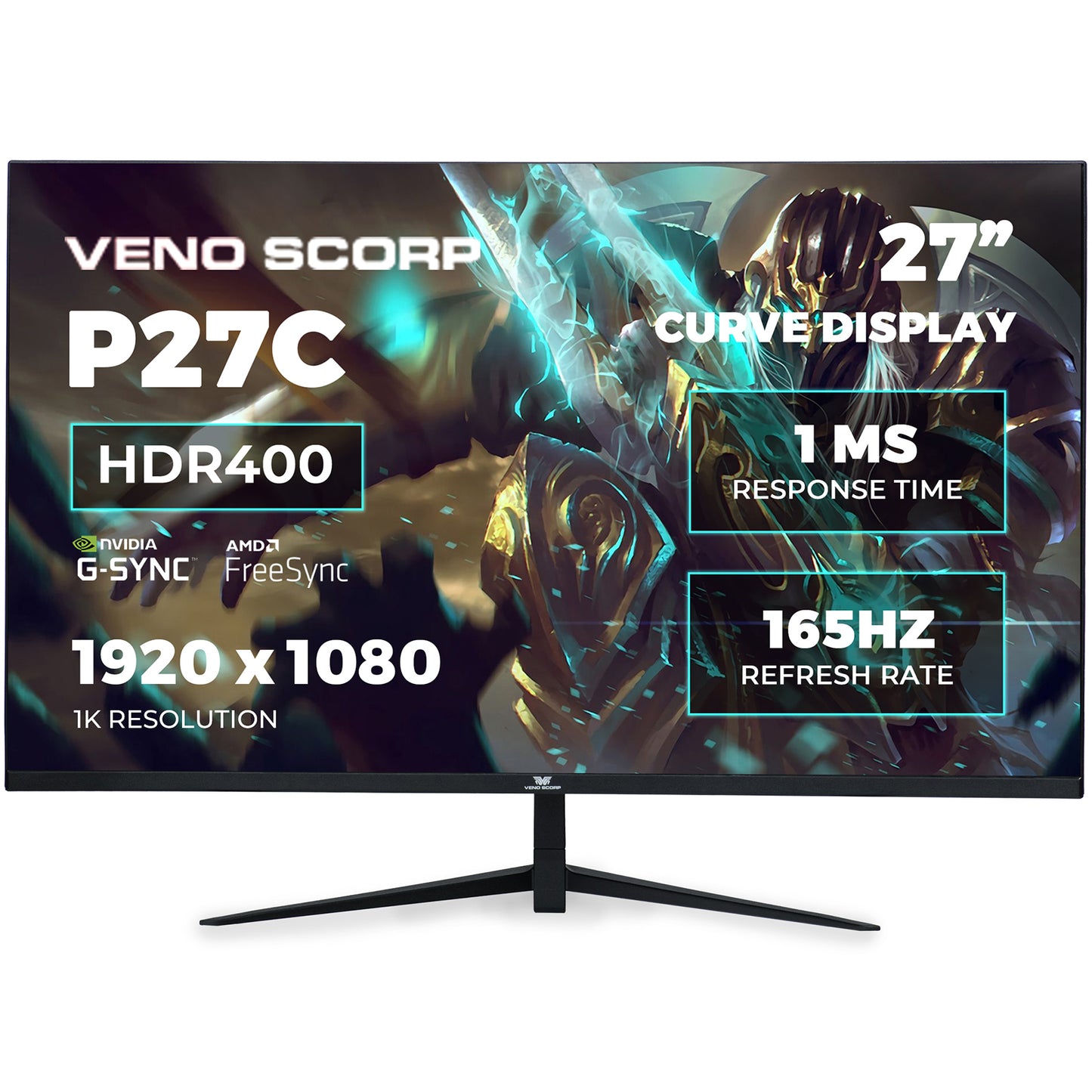 VenoScorp - 27" FHD 165Hz 1MS Gaming Monitor P27C