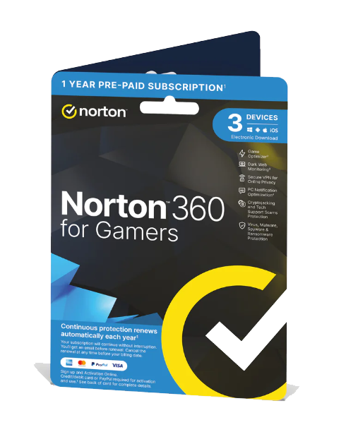 Norton 360 for Gamers - 1 Year - 3 Devices