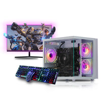 Mini Nemesis White Gaming PC Bundle - Ryzen 3 3100 16GB AMD Radeon RX580 8GB