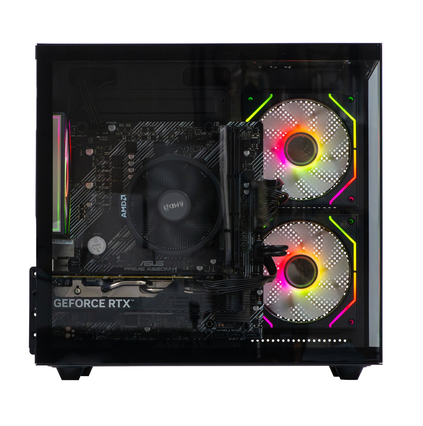 Nemisis Pro Black Gaming PC Bundle – Ryzen 3 3100, RX 560 4GB, 16GB DDR4, 512GB SSD, Win 11, 24" 100Hz Monitor, Mechanical RGB Keyboard & Mouse Combo NWS-VS-001
