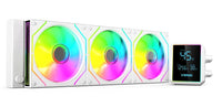 P360X White 360mm ARGB Liquid CPU Cooler – AIO Water Cooling System, Triple 120mm RGB Fans, Intel LGA1700 & AMD AM5 Compatible, White