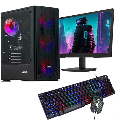 Titan 4 Gaming PC Bundle - Intel Core i7 3rd 16GB RAM AMD RX580 8GB T4-MS201