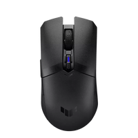 ASUS TUF Gaming M4 Wireless Gaming Mouse, dual wireless modes, Bluetooth/RF 2.4 GHz, 12,000 DPI Optical Sensor, 6 Programmable Buttons, PBT top cover with ASUS Antibacterial Guard, Black