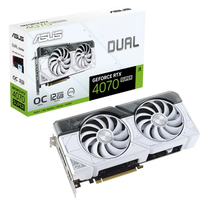 Asus Dual OC RTX 4070 SUPER 12 GB WHITE Graphics Card NV-MS306