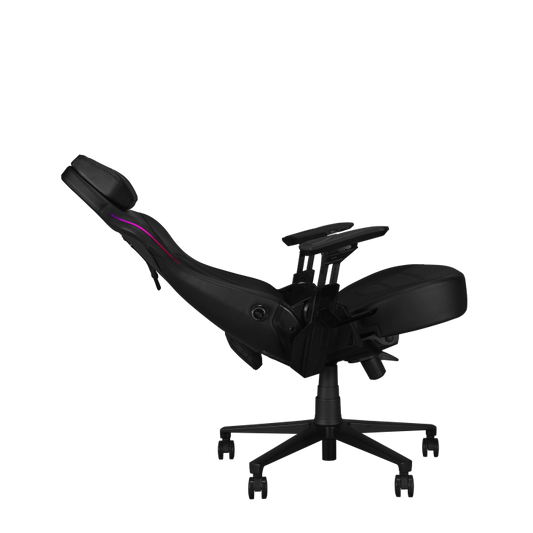 ASUS ROG Courser Gaming Chair, Aura RGB Lighting, Dynamic Synchronized Recline 155 Degree, 4D Adjustable Armrests, Magnetic Headrest, Adjustable Lumbar Support.