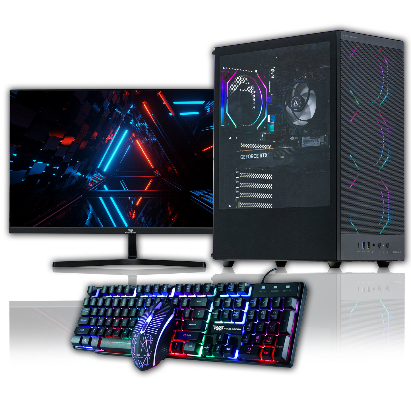 Titan Gaming PC Bundle - AMD Ryzen 5 4500 16GB Nvidia RTX 3050 6GB nv-ms108