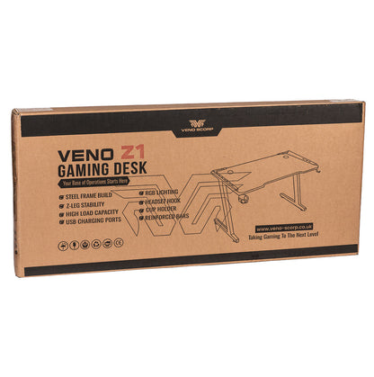 Z1 Carbon Fibre RGB Gaming Desk