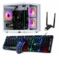 Mini Nemesis 5 White Gaming PC with Gaming Keyboard & Mouse - Intel Core i7 4th 16GB AMD RX560 4GB