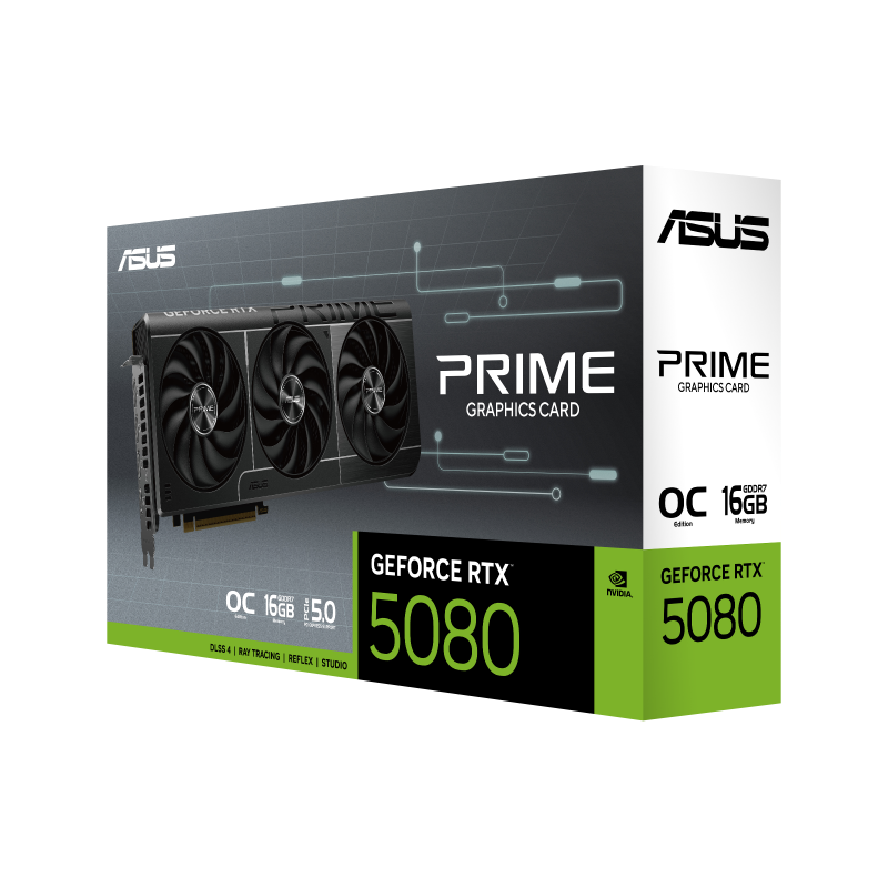 Asus GeForce RTX 5080 Prime OC 16GB GDDR7 Graphics Card 90YV0LX0-M0NA00