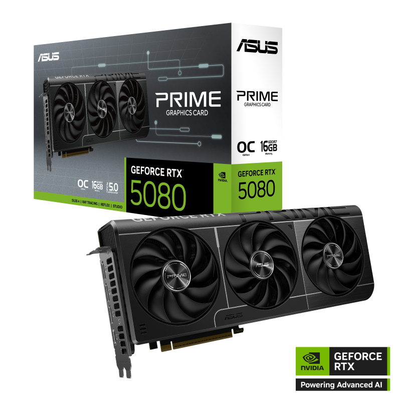 Asus GeForce RTX 5080 Prime OC 16GB GDDR7 Graphics Card 90YV0LX0-M0NA00