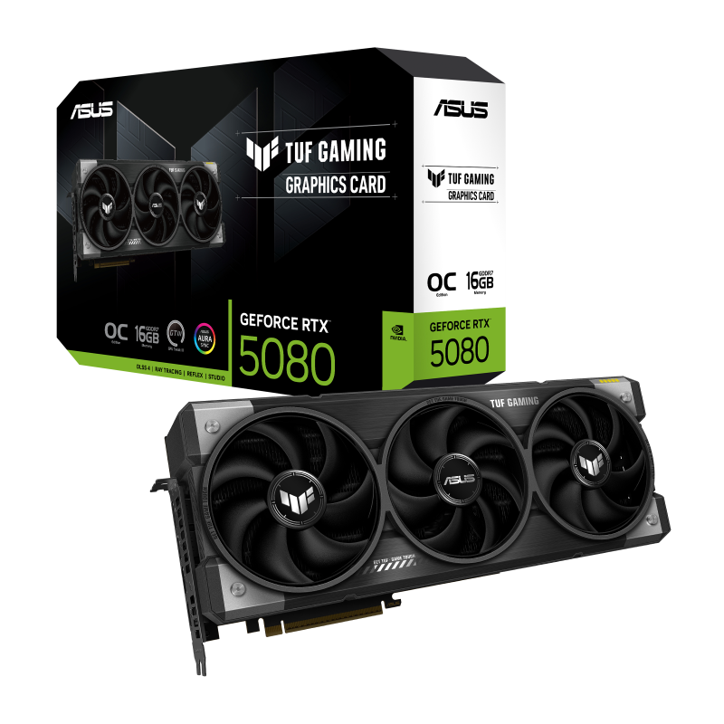 ASUS TUF Gaming NVIDIA GeForce RTX 5080 16GB GDDR7 OC Edition Graphics Card - 90YV0M30-M0NA00