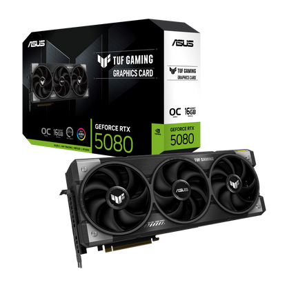 ASUS TUF Gaming NVIDIA GeForce RTX 5080 16GB GDDR7 OC Edition Graphics Card - 90YV0M30-M0NA00