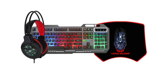Gaming 4 in 1 Kit - Keyboard, Mouse, Headset, Mouse mat